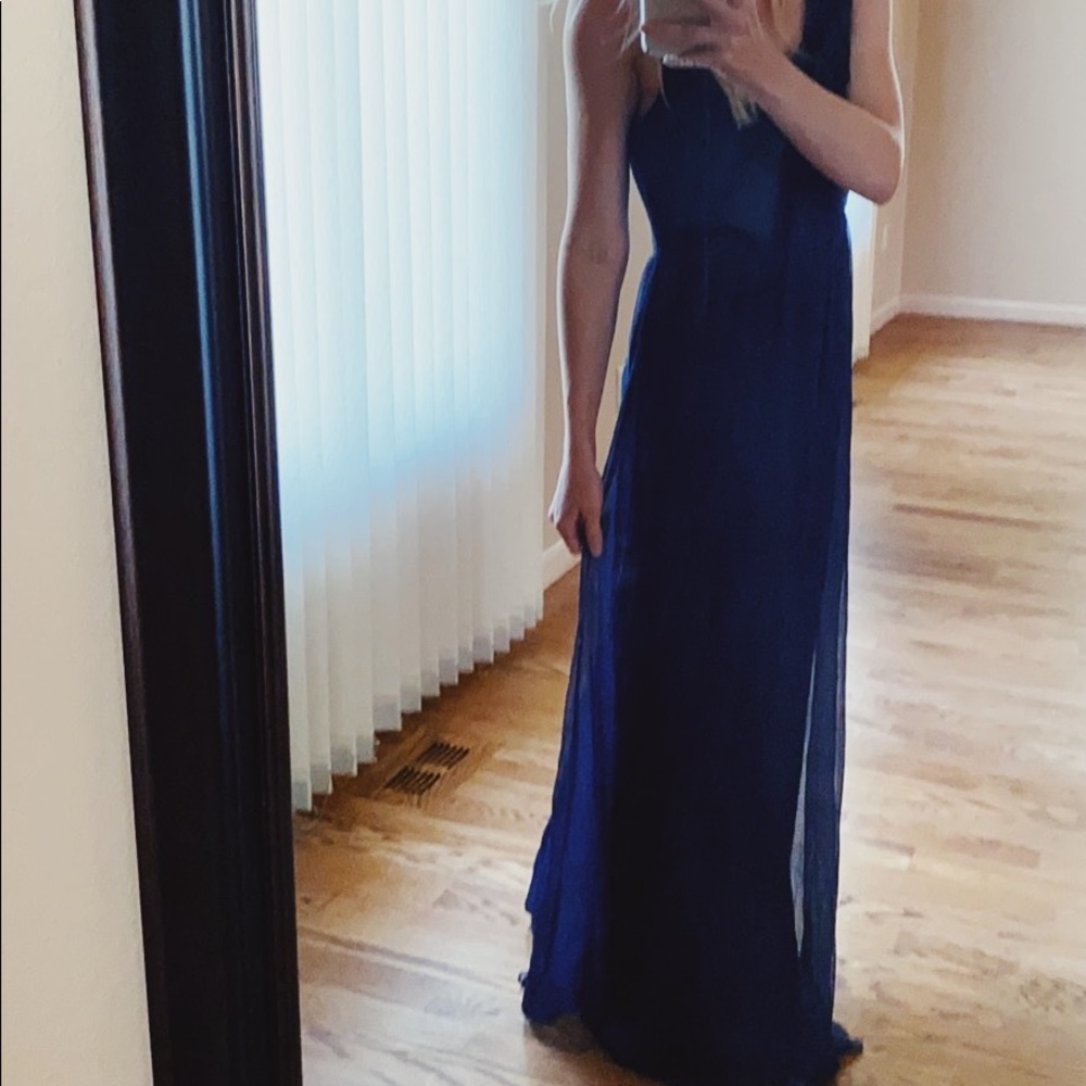 BHDLN Angie Chiffon Dress. Blue.